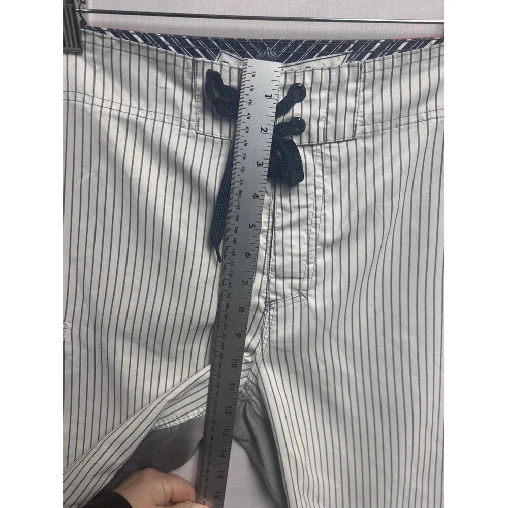 Budweiser Mens Board Shorts Swim Trunks Stripes Logo Size 32